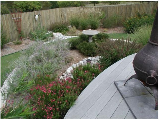 Hot weather garden picture with full of greens and flowers.JPG