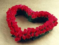 Valentines Day Heart Shaped small roses.JPG