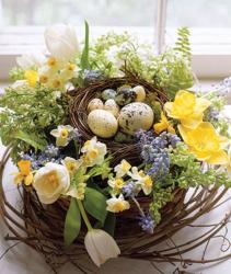 Beautiful Easter flower bird nest picture.JPG
