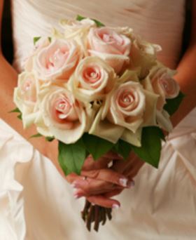 Pink roses bridal elegant bouquet.JPG
