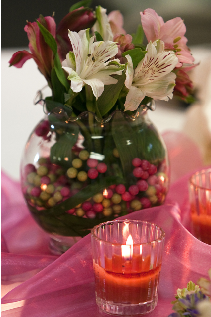 Floral Wedding Flower Arrangement with candles.PNG