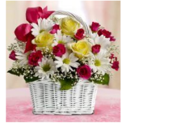 Mother's day gift idea with flowers in white square basket.PNG