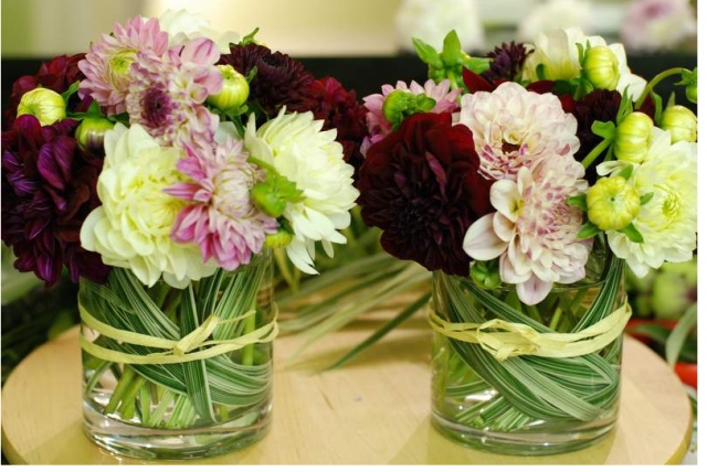 Modern small dahlia arrangements picture.PNG