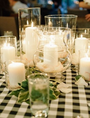 Glass candles centerpieces ideas picture.JPG
