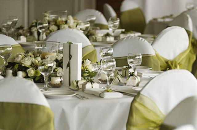 Green wedding table centerpieces ideas with flowers and candles.JPG
