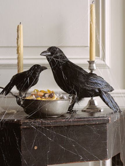 Unique halloween decoration with crows.JPG