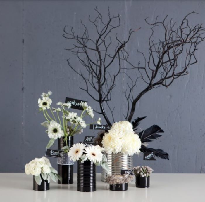 White and black halloween arrangements.JPG