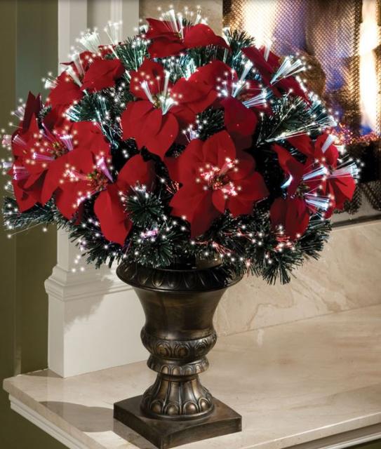 Silk Poinsettias in red pictures.JPG