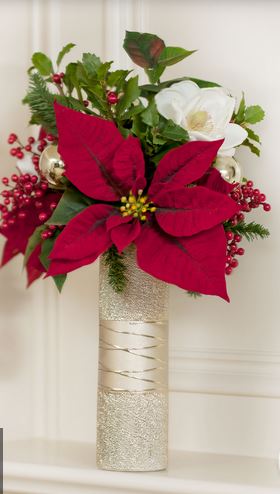 Poinsettia Silk Flower Arrangements.JPG