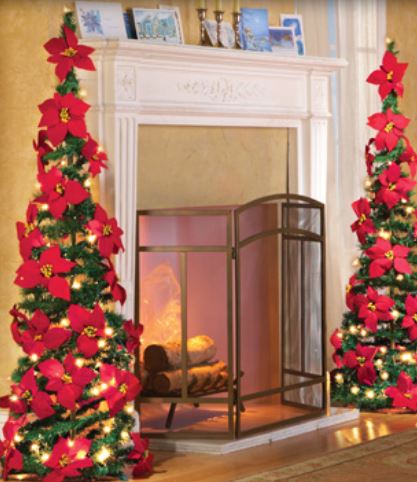 Silk poinsettias perfect for Christmas.JPG
