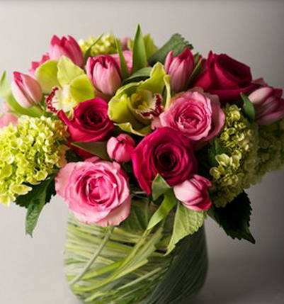 Newest valentines day bouquet with hot pink flowers
