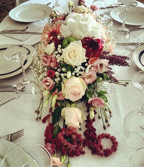 Beautiful white and purple red flowers with wide centerpiece