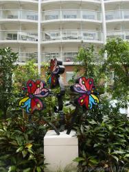 Colorful Butterfly Sculptures at Central Park Allure of the Seas