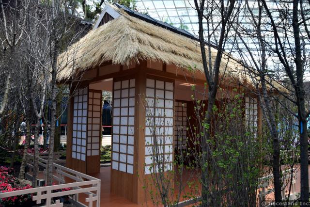 Japanese Style Hut inside Flower Dome Gardens by the Bay