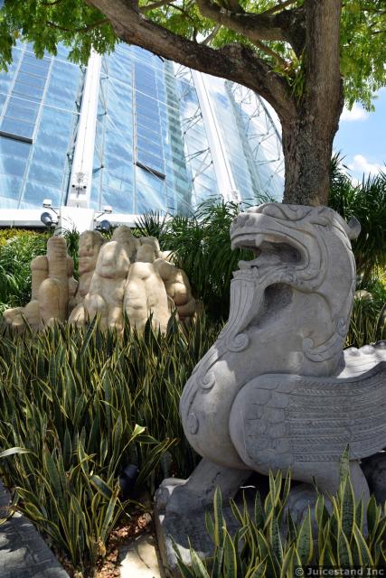 Lion Stone Statue at Gardens by the Bay