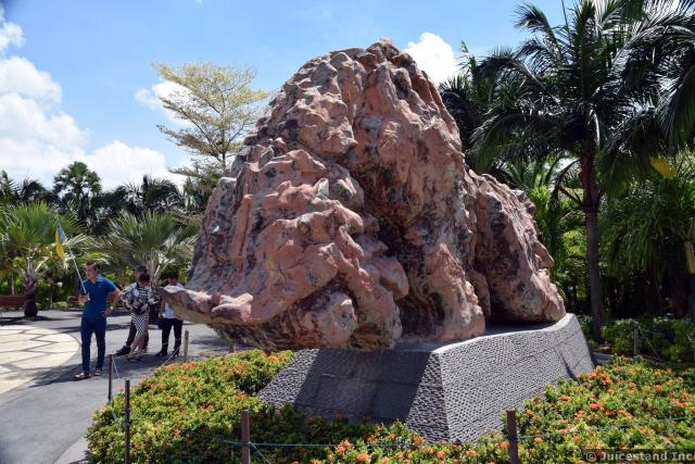 Rhino-like Stone Sculpture at Gardens by the Bay