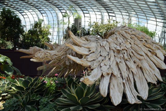 Sculpted Swan inside Flower Dome Gardens by the Bay