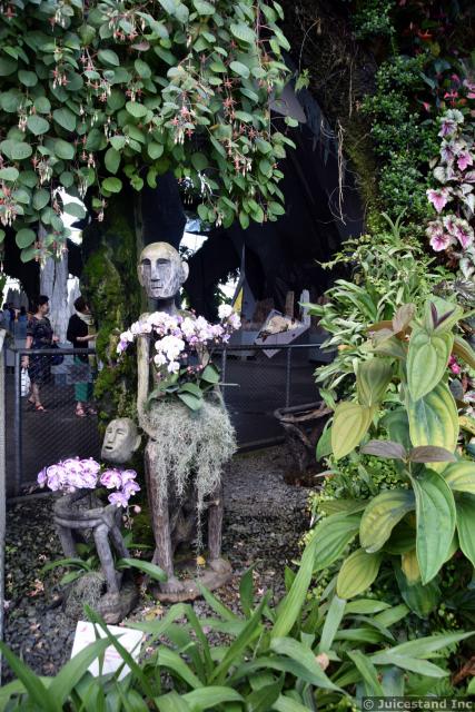 Flower Adorned Sculptures at Tree Top Walk in Cloud Forest