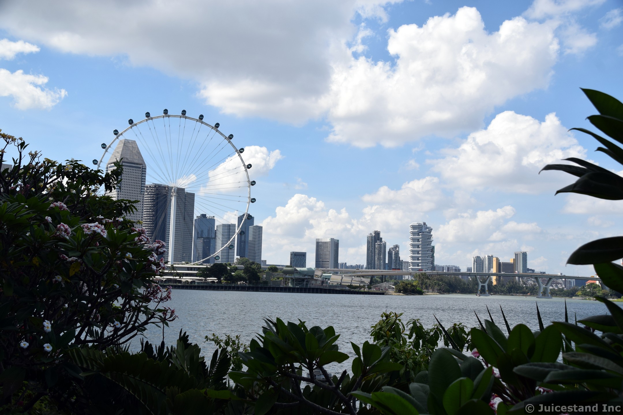 Singapore Flyer Across Marina Bay