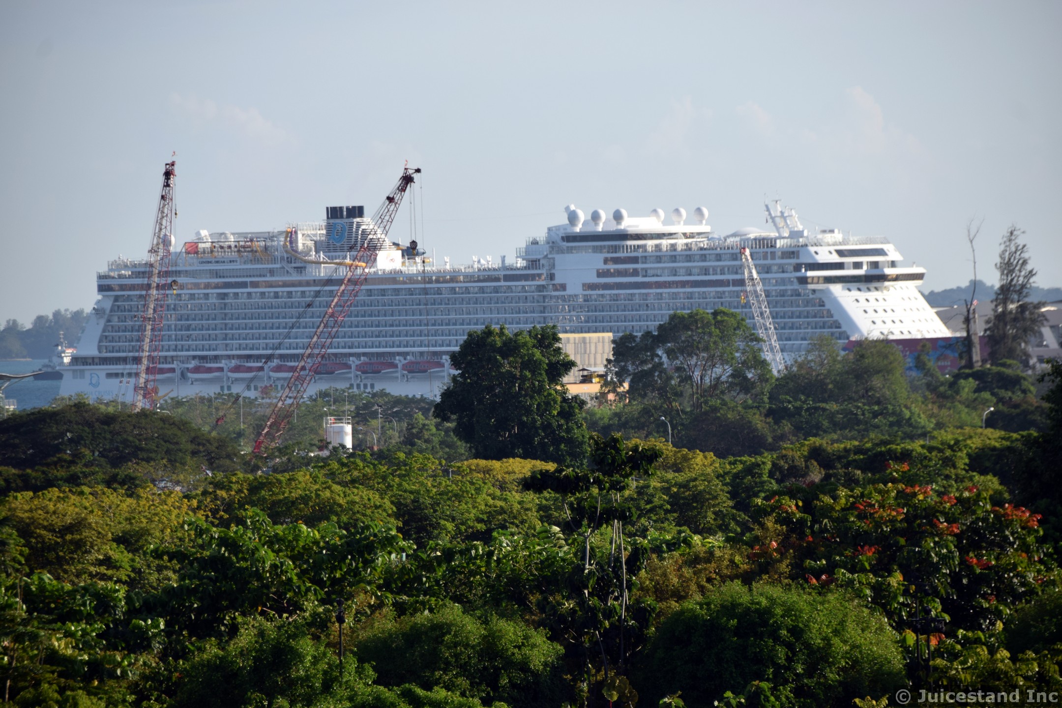 View of Cruise Ship from OCBC Skyway