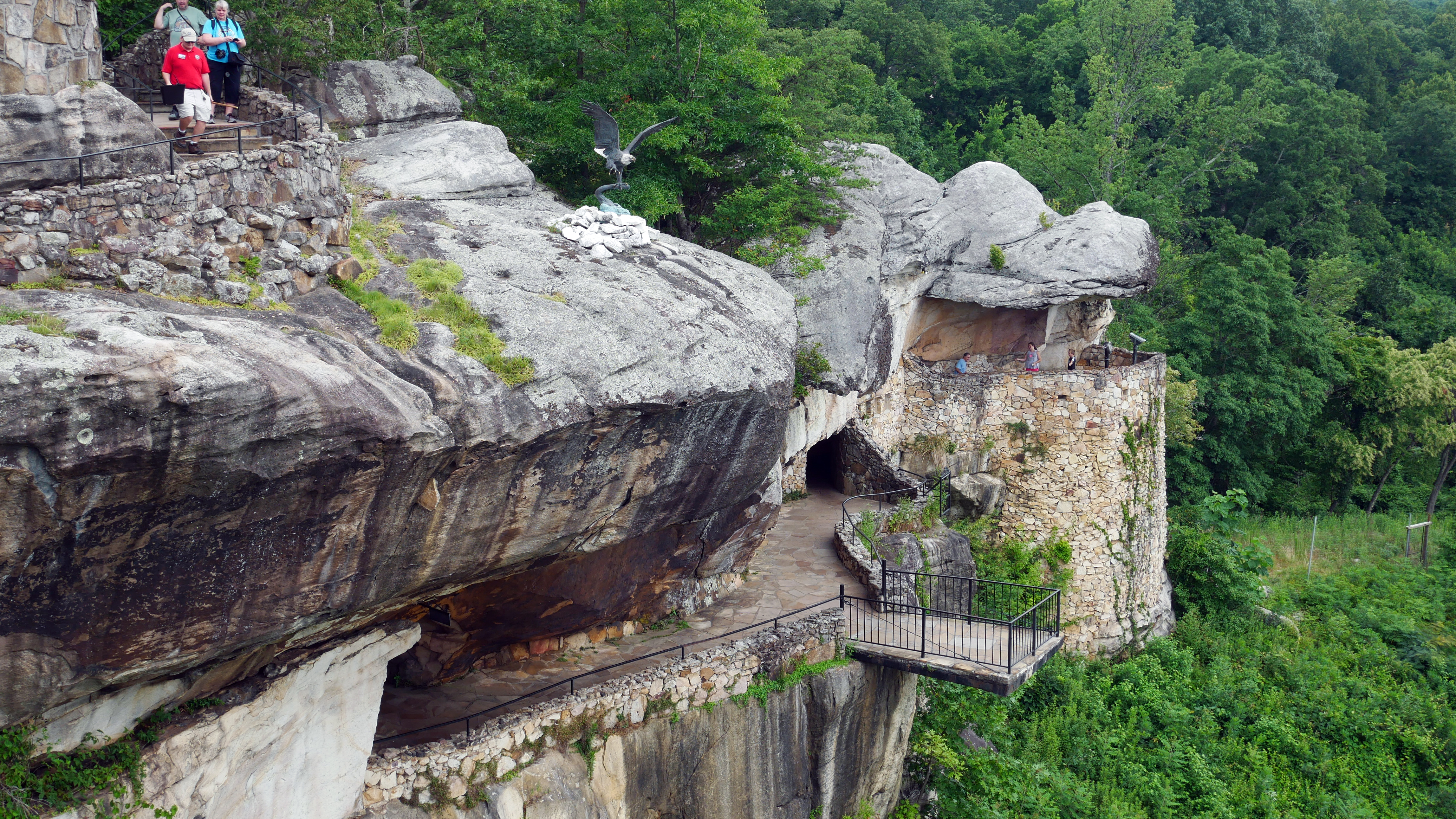 Observation Area at an Overlook at Rock City Gardens
