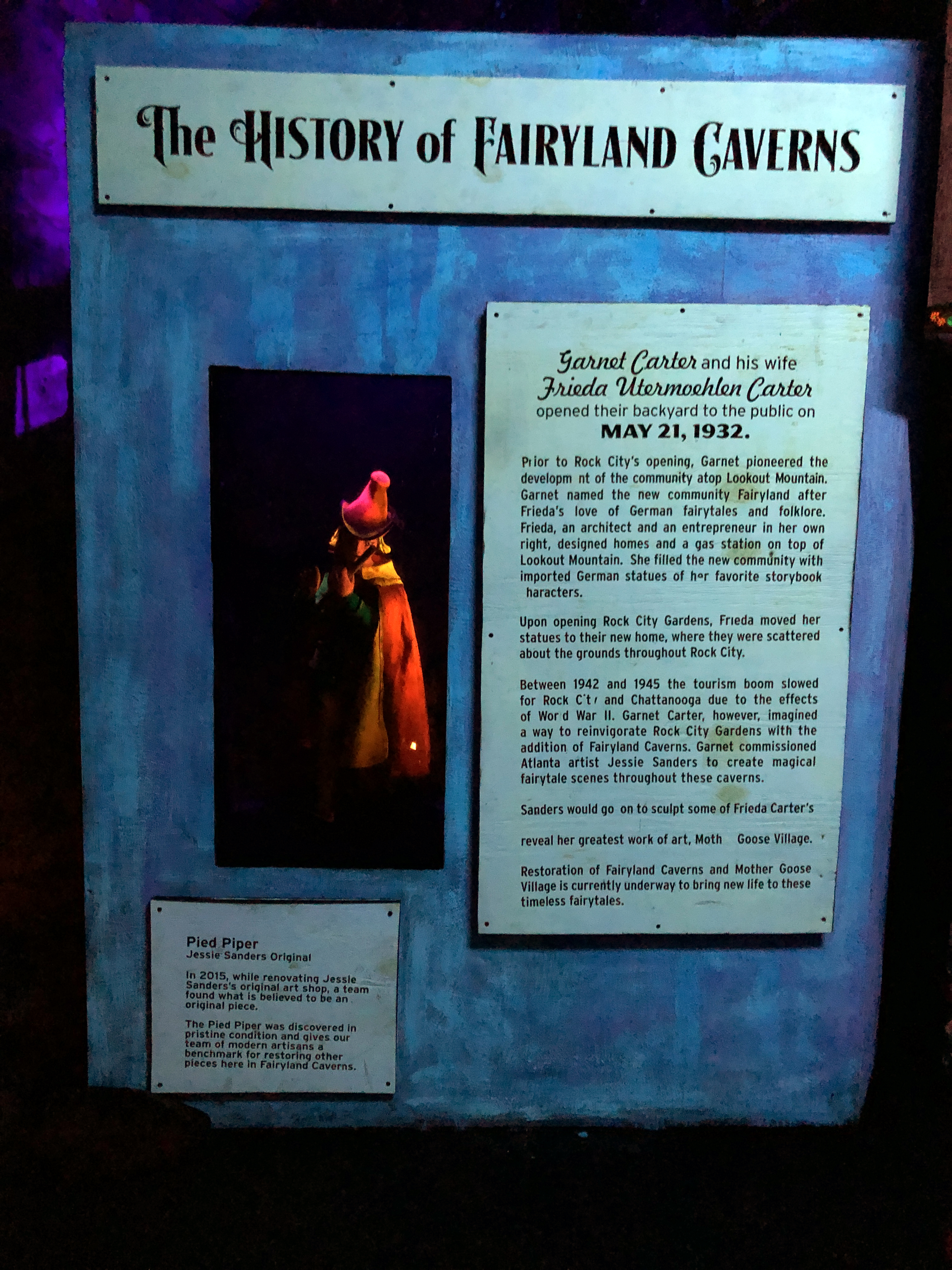 Rock City Gardens History of Fairyland Caverns
