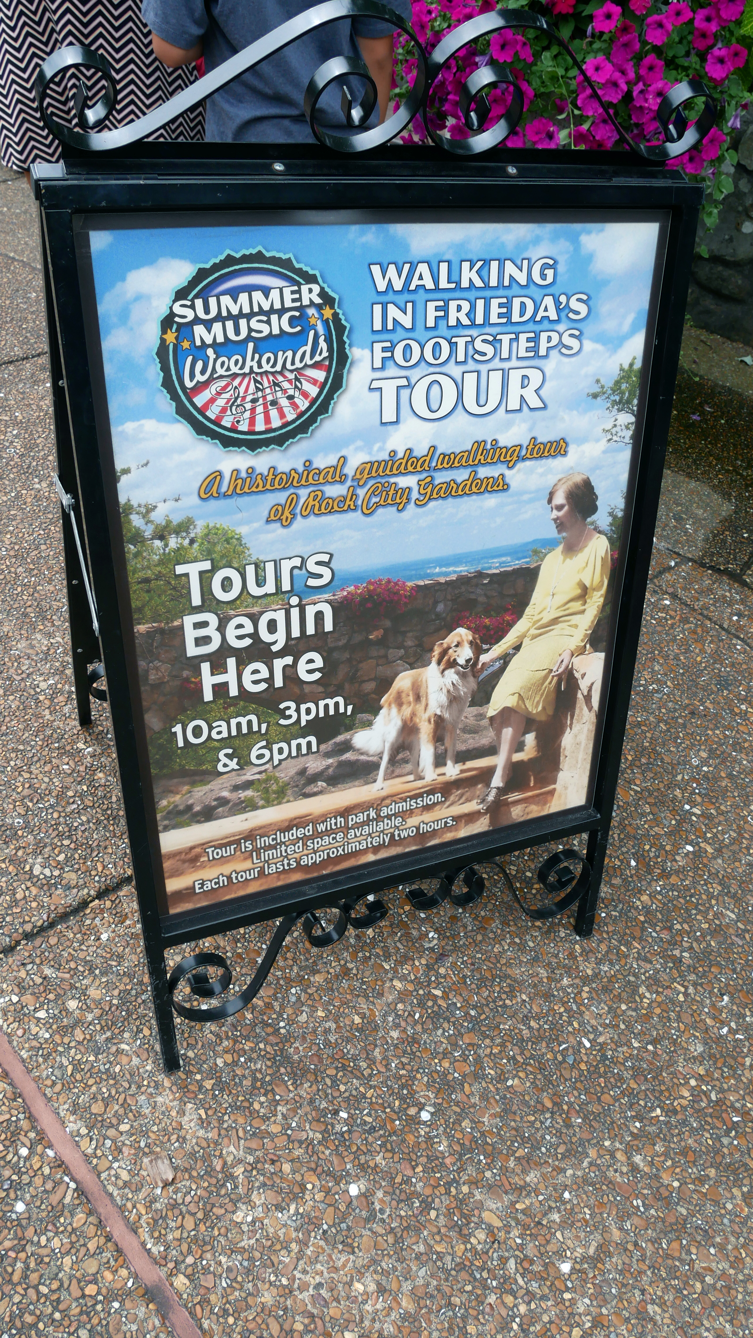 Tour Begins Here Sign