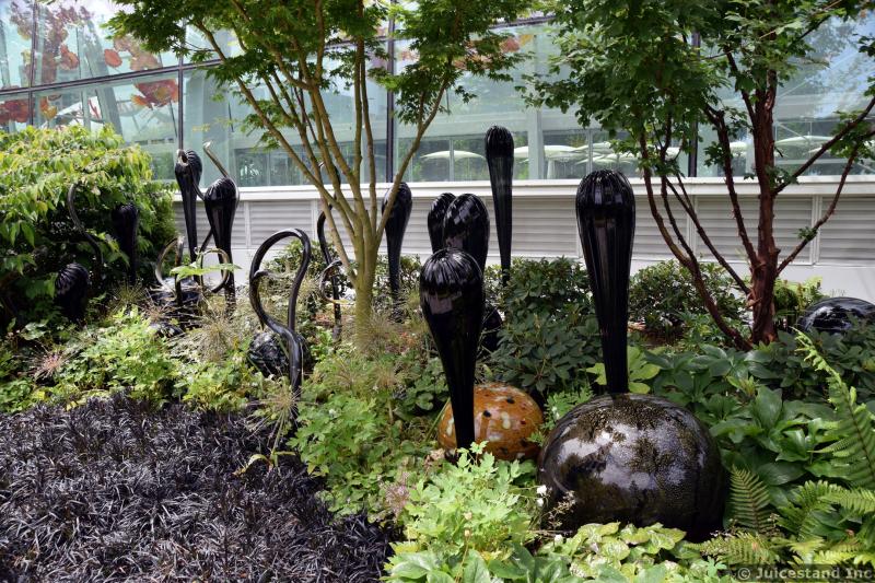 Glass Bulb and Spherical Sculptures at Chihuly Garden