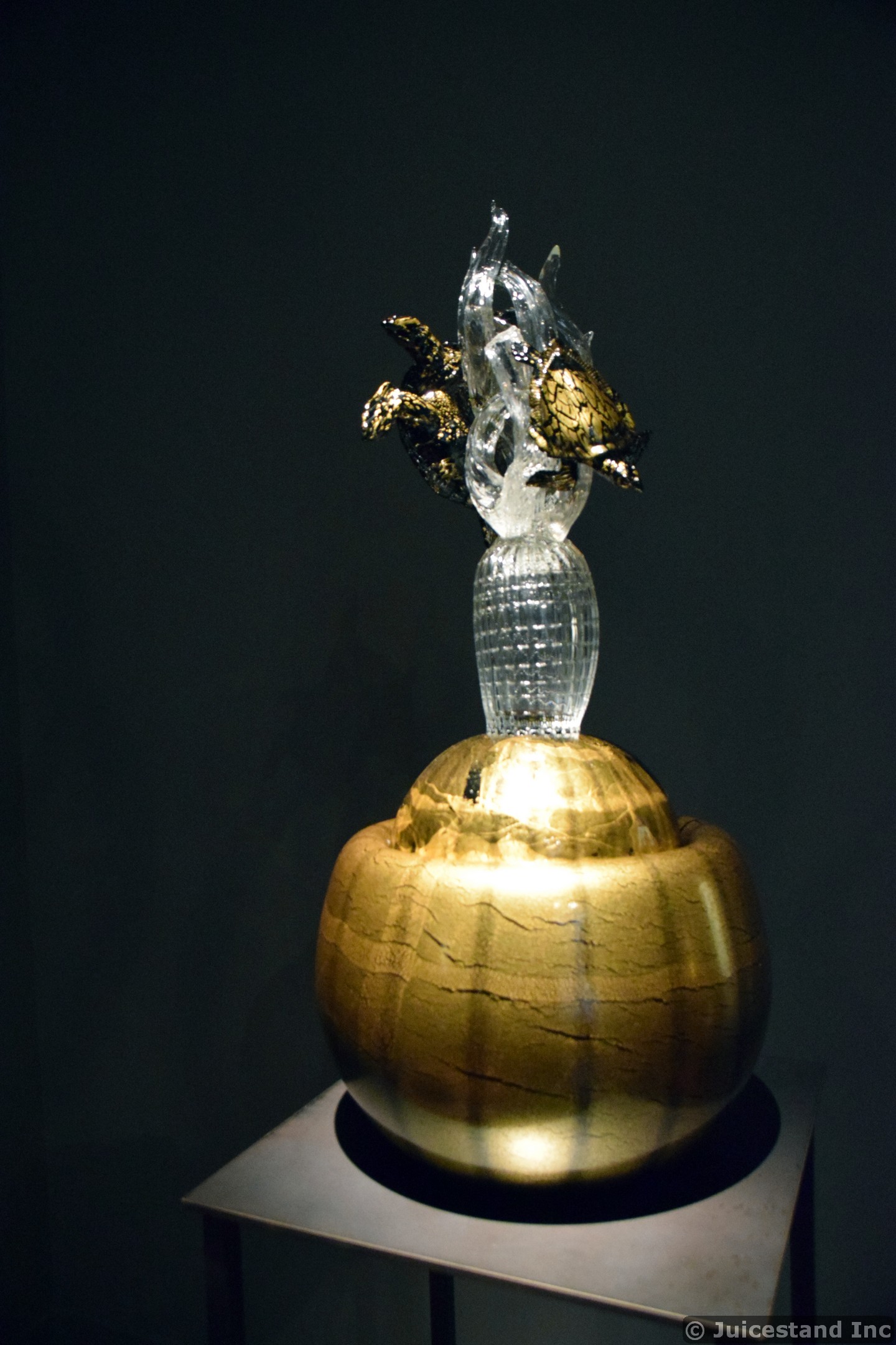 Glass Sea Turtles Sculpture
