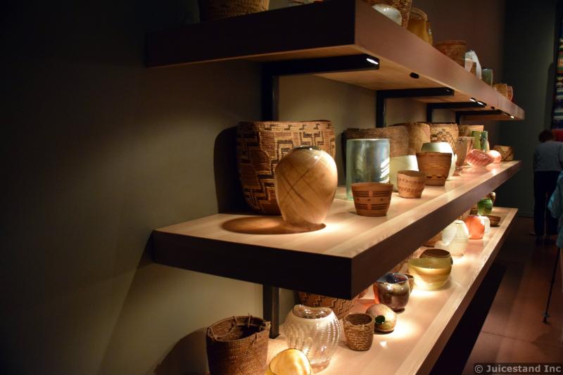 Glass Vases on Shelves