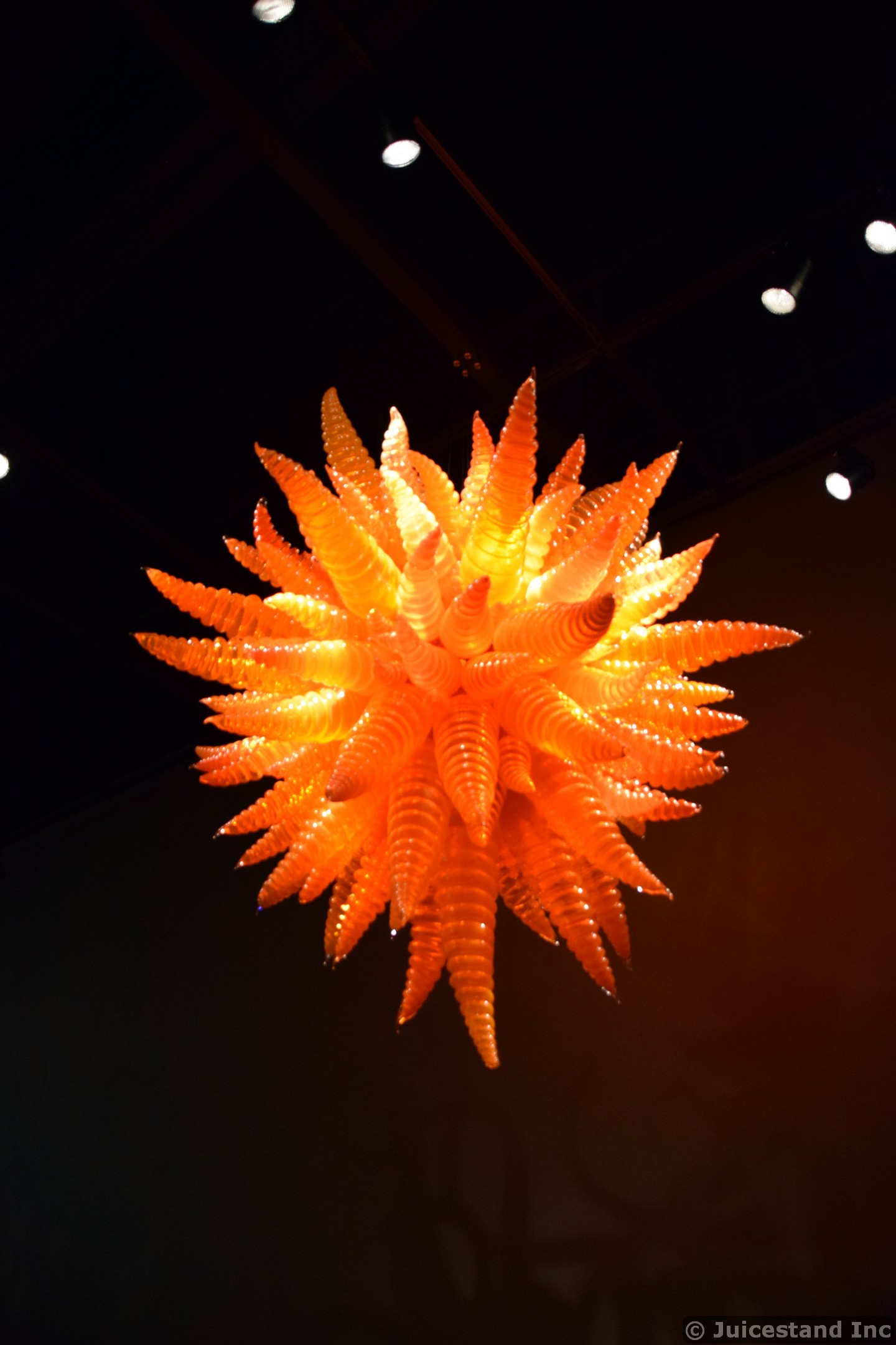 Orange Tentacled Chandelier