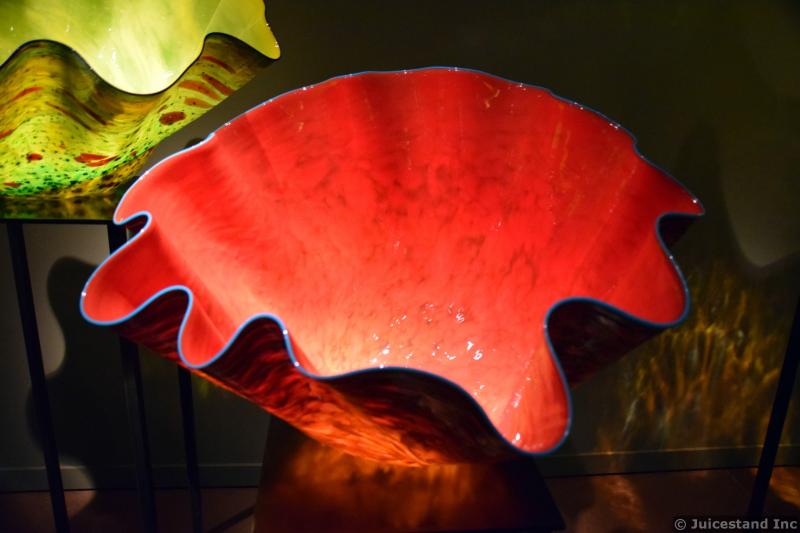 Red Glass Sculpture Flower