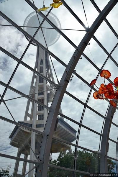 Space Needle Viewed from Inside Chihuly Glass House