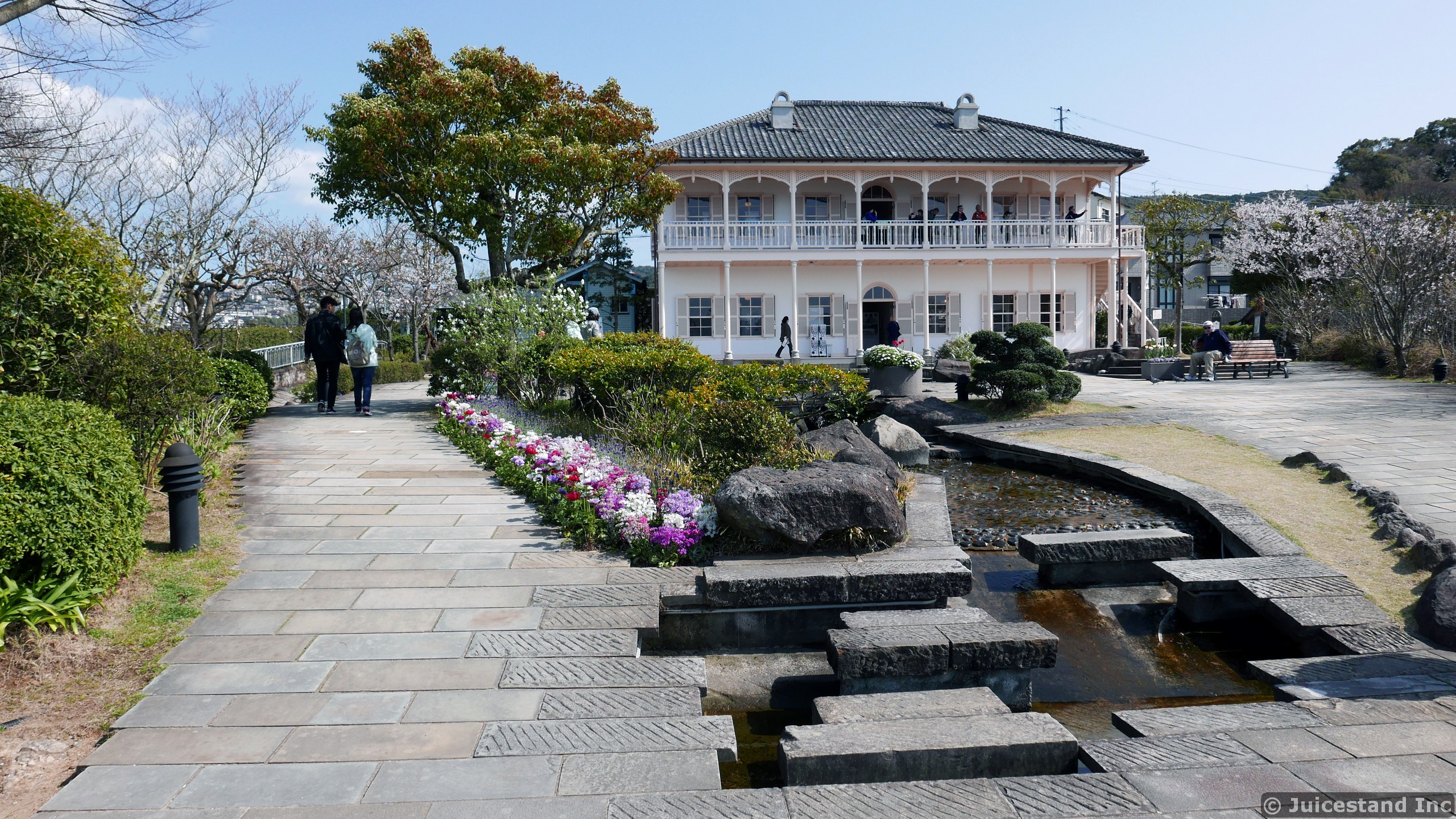 Koi Pond and Former Ringer Home at Glover Gardens