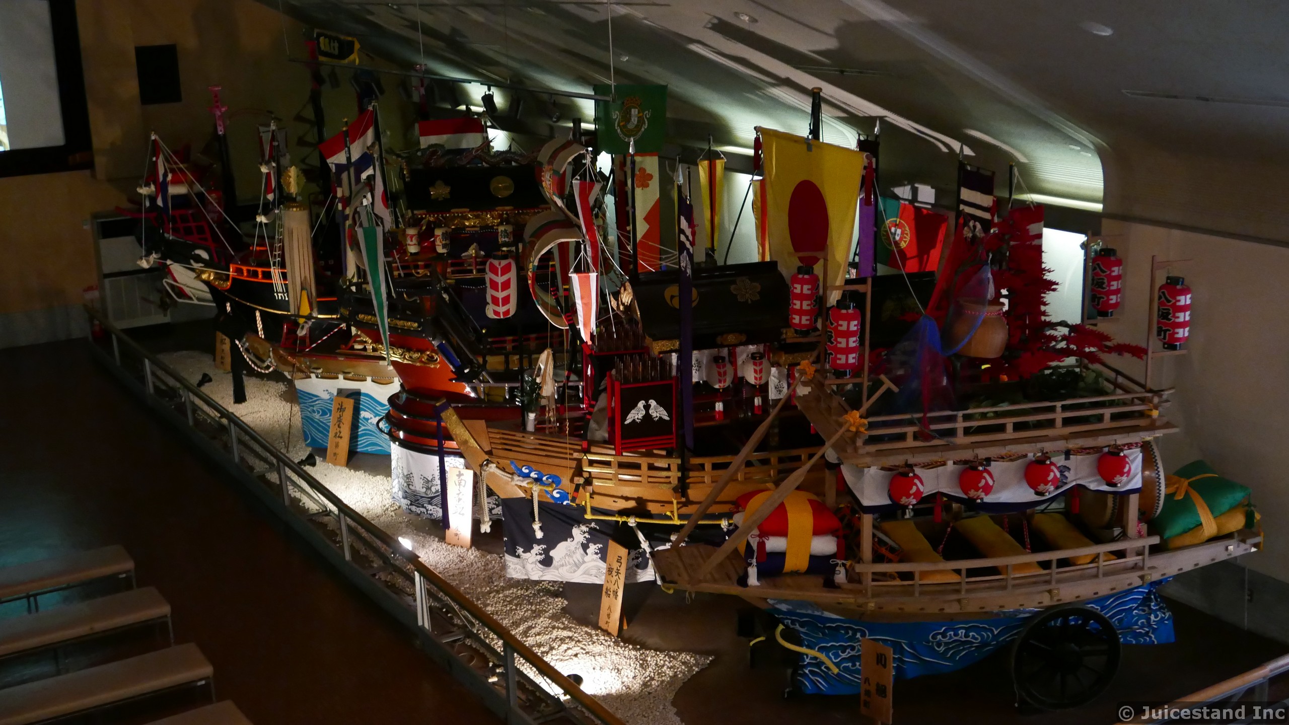Large Japanese Wooden Model Boats at Glover Garden Museum
