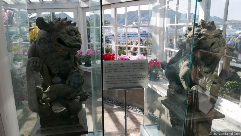Lion Sculptures that may have inspired Kirin Beer