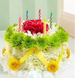 Fresh flowers birthday cake pictures with candles