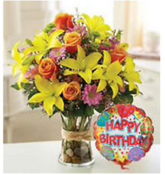Pictures of fresh flowers birthday gift with bright colors bouquet.PNG