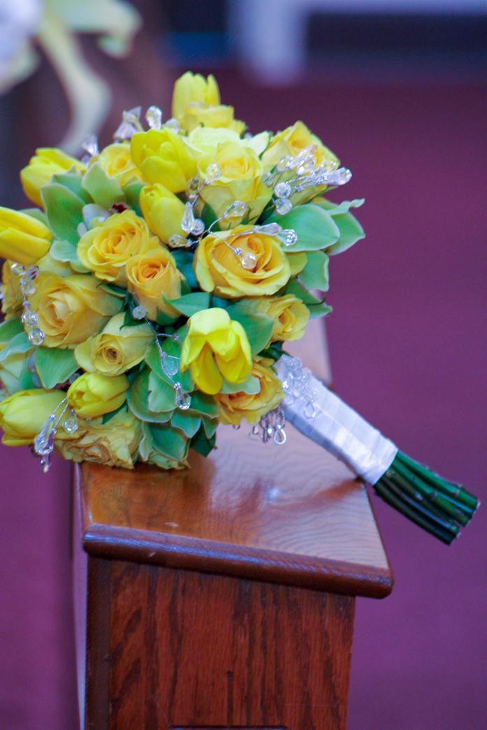 Classic bride bouquet with yellow roses and tulips.jpg