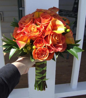 Orange roses bride bouquet pictures.jpg