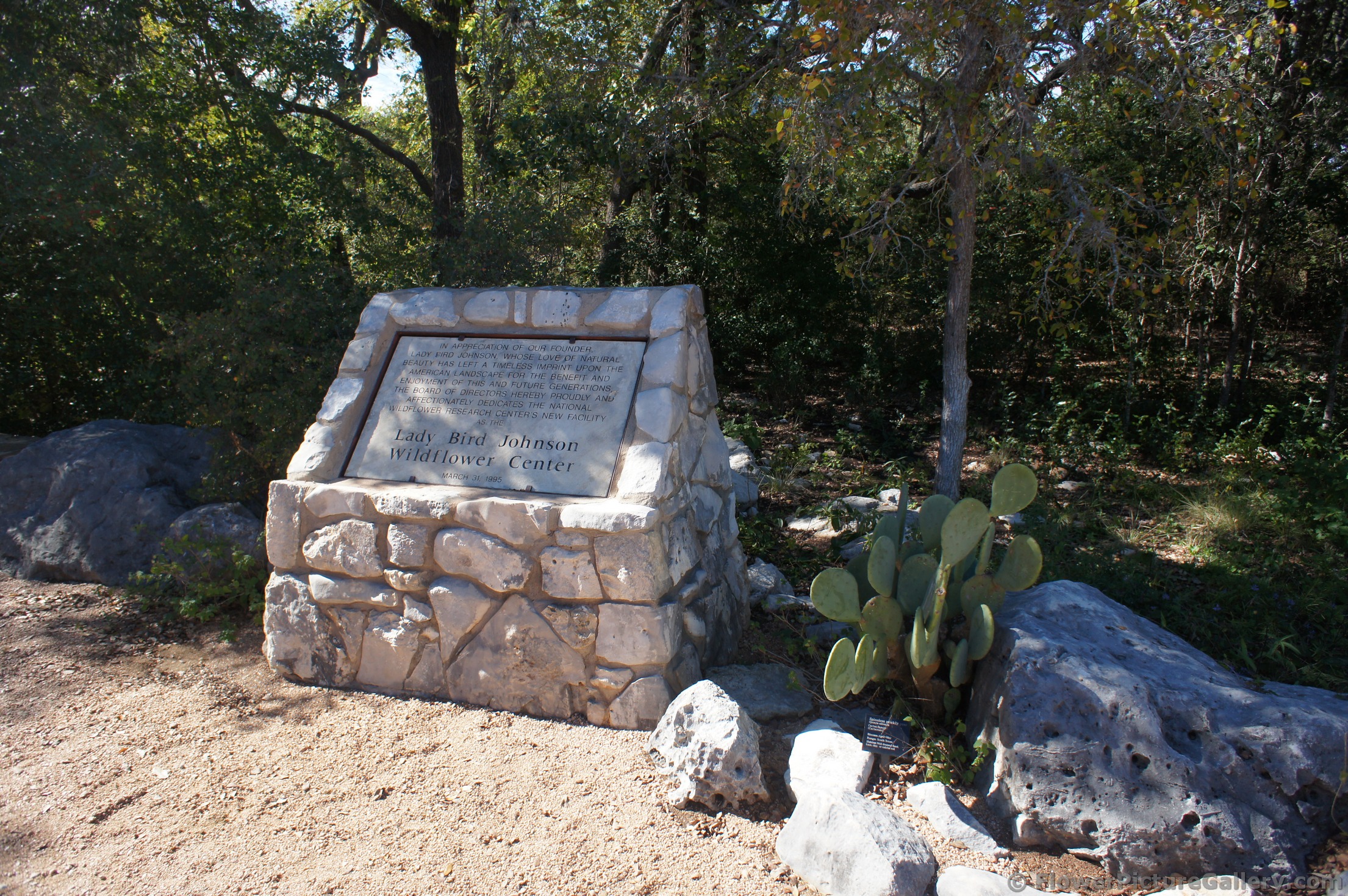 Lady Bird Johnson Wildflower Center inauguration plaque.jpg