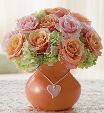 Flower peach and pink arrangement picture.JPG